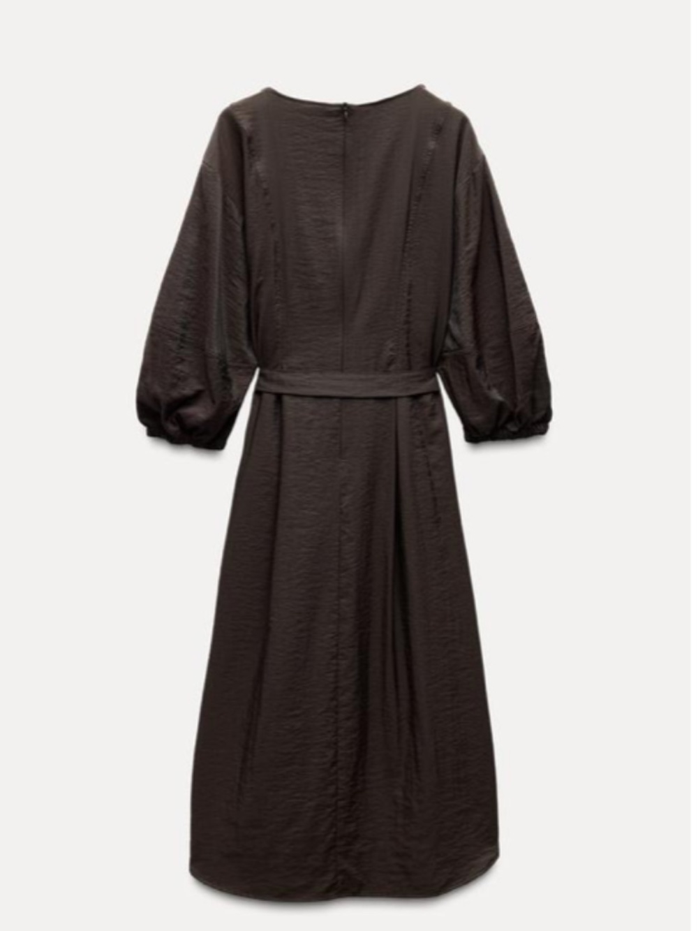 Women’s Long Sleeve Midi Dress in Dark Brown